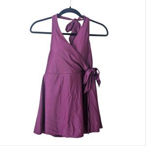 J. Crew Halter Wrap Swim Dress Iris‎ Purple Size 6